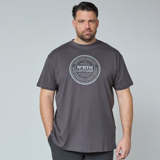 North Latitude T-Shirt Pelēka/Charcoal - T-krekli - T-krekli - 2XL-14XL