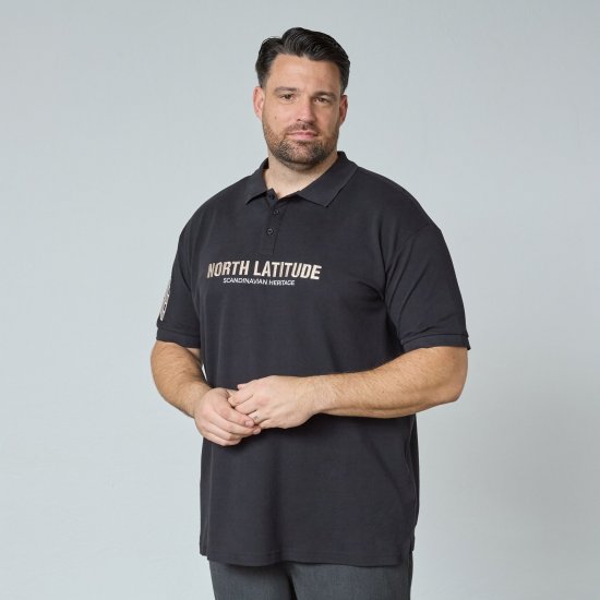 North Latitude Logo Polo Melna - Polo krekli - Polo krekli - 2XL-8XL