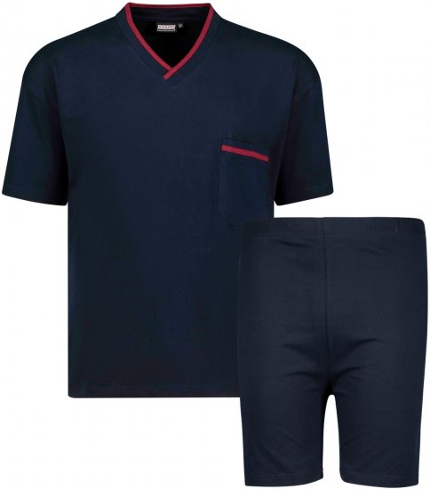 Adamo Ben Short sleeve Pyjama Navy - Apakšveļa un peldšorti - Apakšveļa - 2XL-8XL