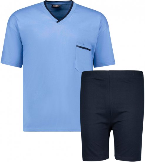 Adamo Ben Short sleeve Pyjama Light Blue - Apakšveļa un peldšorti - Apakšveļa - 2XL-8XL