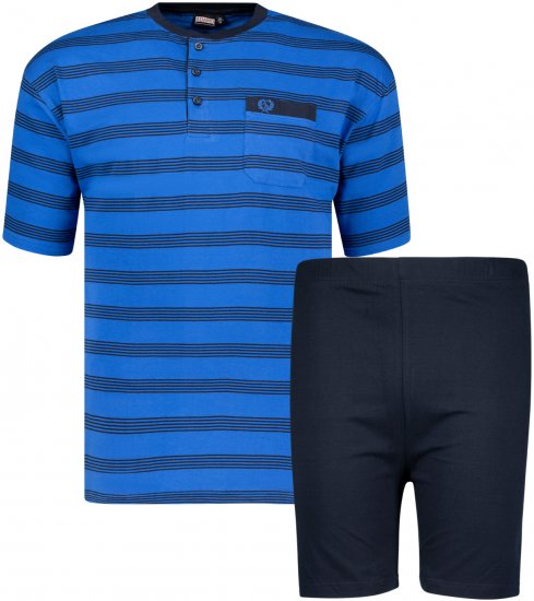Adamo Anil Serafino Short sleeve Pyjama Royal Blue - Apakšveļa un peldšorti - Apakšveļa - 2XL-8XL