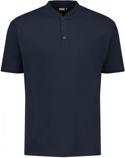 Adamo 139411 Serafino Waffelpique T-shirt Navy - T-krekli - T-krekli - 2XL-14XL