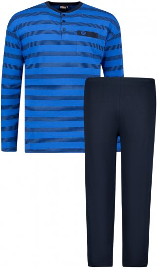 Adamo Alex Serafino Long sleeve Pyjama Royal Blue - Apakšveļa un peldšorti - Apakšveļa - 2XL-8XL