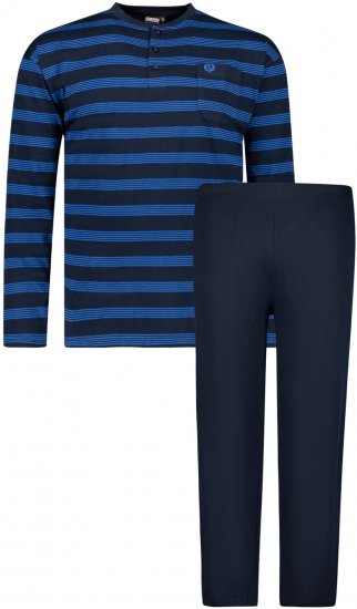 Adamo Alex Serafino Long sleeve Pyjama Navy - Apakšveļa un peldšorti - Apakšveļa - 2XL-8XL