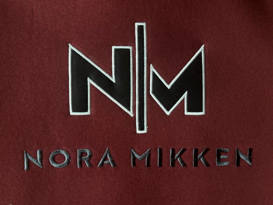 Nora Mikken KADRI WHITE Long Hoodie Burgundy - Džemperi un džemperi ar kapuci - 