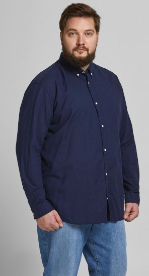 Jack & Jones Summer Shirt L/S Navy - Krekli - Krekli - 2XL-8XL