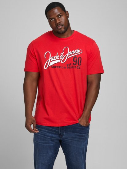 Jack & Jones Elogo T-Shirt True Red - T-krekli - T-krekli - 2XL-14XL