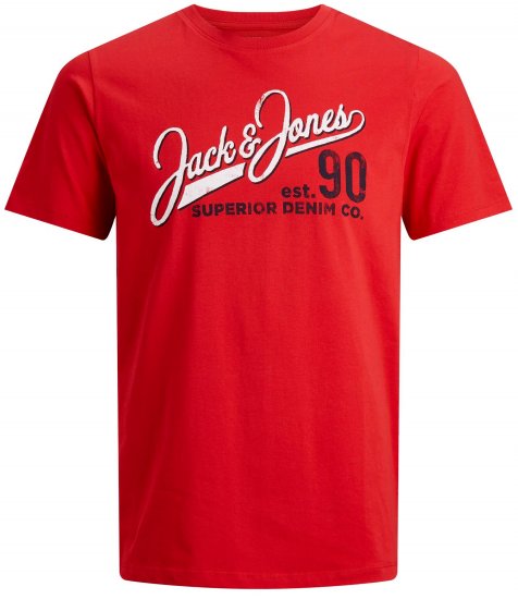 Jack & Jones Elogo T-Shirt True Red - T-krekli - T-krekli - 2XL-14XL