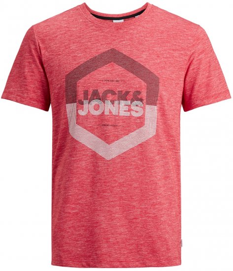 Jack & Jones Elight Crew Neck T-shirt Red - T-krekli - T-krekli - 2XL-14XL