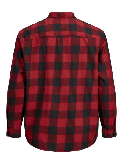Jack & Jones Gingham Shirt L/S Brick Red - Krekli - Krekli - 2XL-8XL