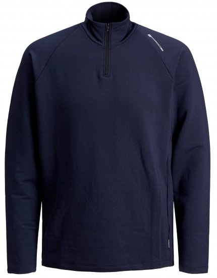 Jack & Jones Running Half Zip Sweat Navy - Džemperi un džemperi ar kapuci - Džemperi - 2XL-14XL