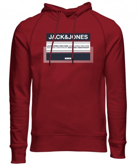 Jack & Jones Booster Hoodie Sun-Dried Tomato - Džemperi un džemperi ar kapuci - Džemperi - 2XL-14XL