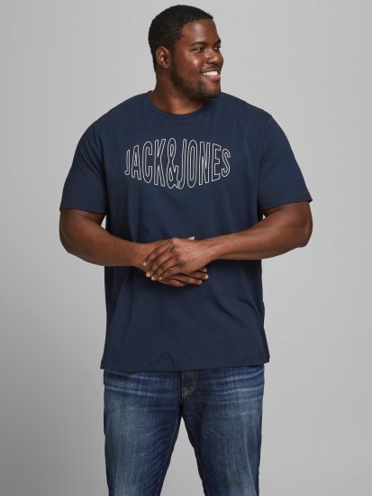 Jack & Jones Preston Crew Neck T-Shirt Navy - T-krekli - T-krekli - 2XL-14XL