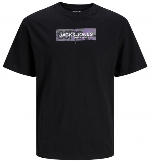 Jack & Jones JCOAOP PRINT T-Shirt Black - T-krekli - T-krekli - 2XL-14XL