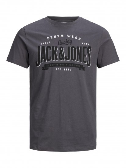 Jack & Jones JJELOGO TEE Gray - T-krekli - T-krekli - 2XL-14XL