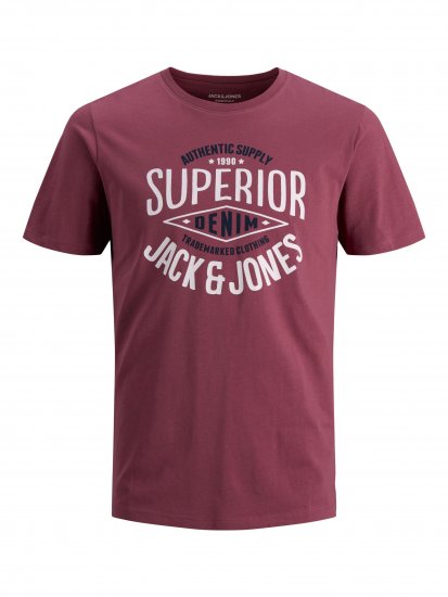 Jack & Jones JJELOGO TEE Hawthorn Rose - T-krekli - T-krekli - 2XL-14XL