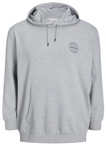 Jack & Jones JJESHARK SWEAT Hoodie Light Grey - Džemperi un džemperi ar kapuci - Džemperi - 2XL-14XL