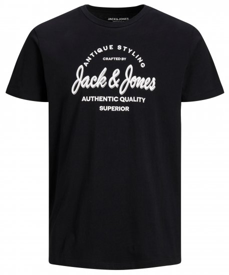 Jack & Jones JJERAFA TEE Black - T-krekli - T-krekli - 2XL-14XL