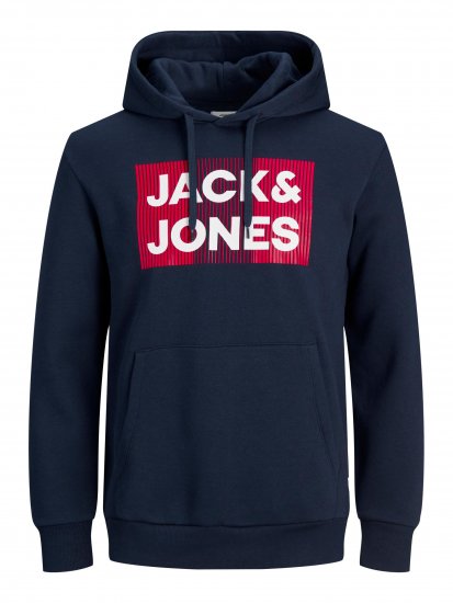 Jack & Jones JJECORP Hoodie Navy - Džemperi un džemperi ar kapuci - Džemperi - 2XL-14XL