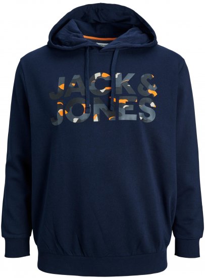 Jack & Jones JJRAMP Hoodie Navy - Džemperi un džemperi ar kapuci - Džemperi - 2XL-14XL