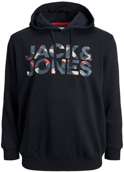 Jack & Jones JJRAMP Hoodie Black - Džemperi un džemperi ar kapuci - Džemperi - 2XL-14XL