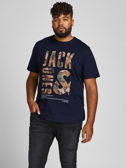Jack & Jones JCOSTREET TEE Navy - T-krekli - T-krekli - 2XL-14XL
