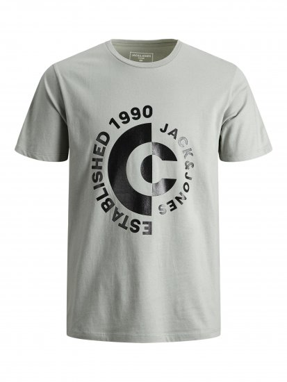 Jack & Jones JCOSPRING T-Shirt Gray - T-krekli - T-krekli - 2XL-14XL