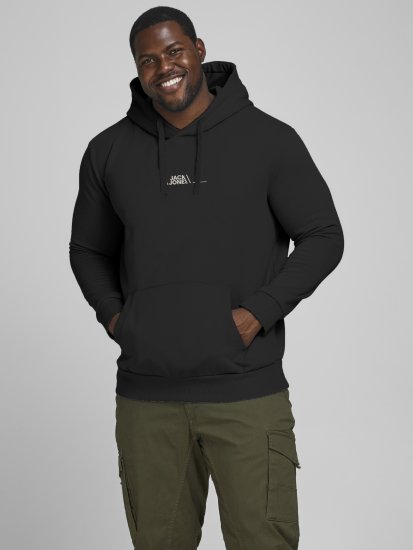Jack & Jones JPRBLABOOSTER SWEAT Black - Džemperi un džemperi ar kapuci - Džemperi - 2XL-14XL