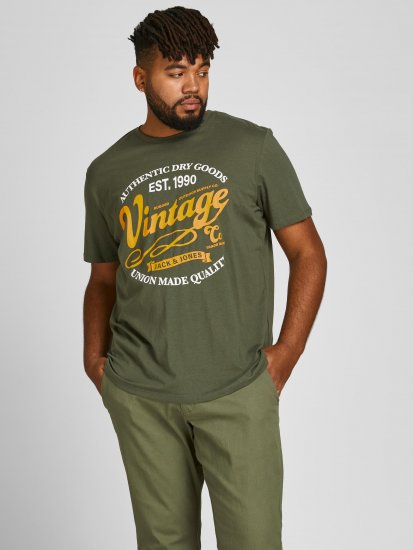 Jack & Jones JPRBLUBOOSTER TEE Khaki - T-krekli - T-krekli - 2XL-14XL
