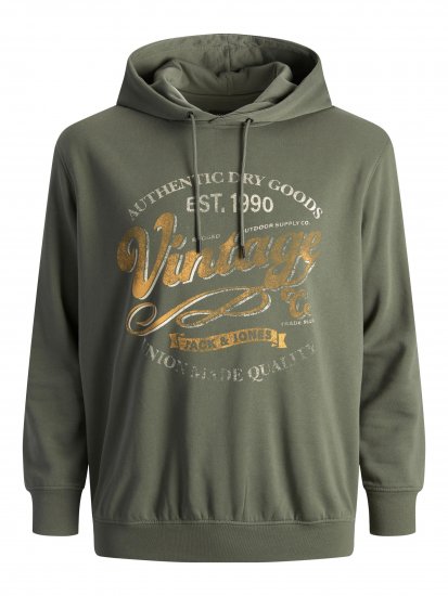 Jack & Jones JPRBLUBOOSTER SWEAT Hoodie Khaki - Džemperi un džemperi ar kapuci - Džemperi - 2XL-14XL
