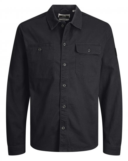 Jack & Jones JCOBEN LS Overshirt Black - Krekli - Krekli - 2XL-8XL