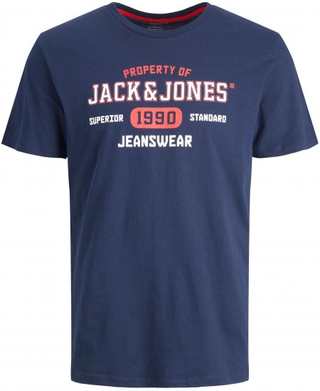 Jack & Jones JJSTAMP TEE Navy - T-krekli - T-krekli - 2XL-14XL