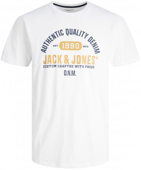 Jack & Jones JJSTAMP TEE White - T-krekli - T-krekli - 2XL-14XL