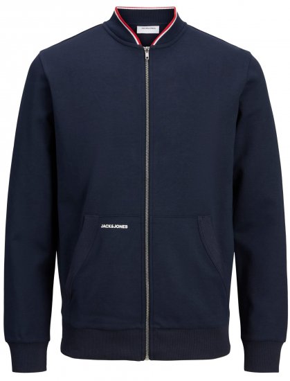 Jack & Jones JJAIDEN ZIP Sweater Navy - Džemperi un džemperi ar kapuci - Džemperi - 2XL-14XL