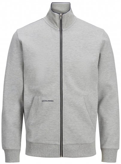 Jack & Jones JJAIDEN ZIP Sweater Grey - Džemperi un džemperi ar kapuci - Džemperi - 2XL-14XL