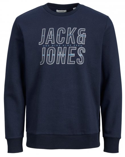 Jack & Jones JJXILO Sweat Navy - Džemperi un džemperi ar kapuci - Džemperi - 2XL-14XL