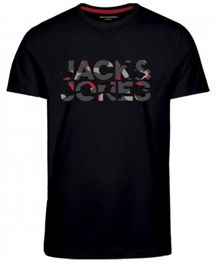 Jack & Jones JJRAMP T-Shirt Soldier Print Black - T-krekli - T-krekli - 2XL-14XL