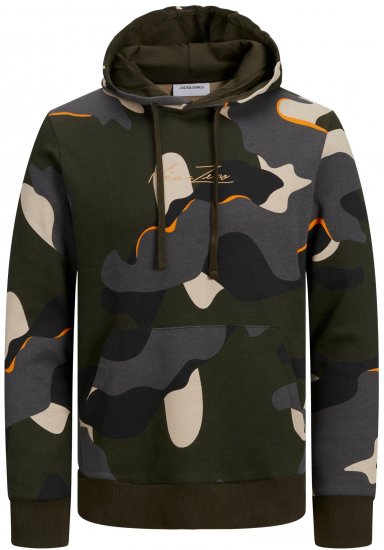Jack & Jones JJCRAMP Hoodie Green - Džemperi un džemperi ar kapuci - Džemperi - 2XL-14XL