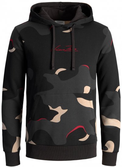 Jack & Jones JJCRAMP Hoodie Black - Džemperi un džemperi ar kapuci - Džemperi - 2XL-14XL