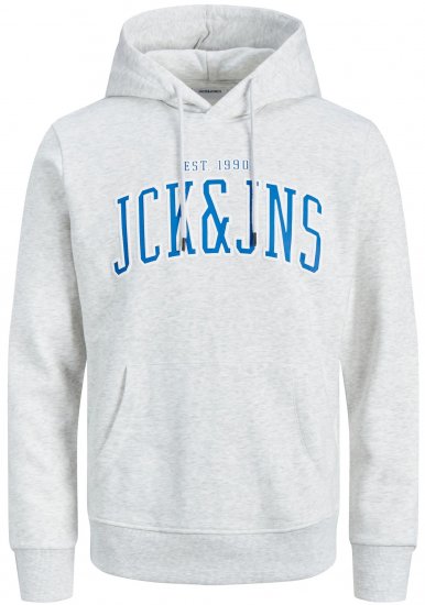 Jack & Jones JJCEMB Hoodie White - Džemperi un džemperi ar kapuci - Džemperi - 2XL-14XL