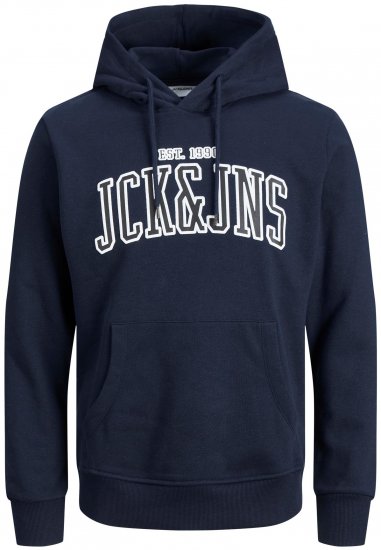 Jack & Jones JJCEMB Hoodie Navy - Džemperi un džemperi ar kapuci - Džemperi - 2XL-14XL