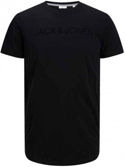 Jack & Jones JJHUGO FLOCK TEE Black - T-krekli - T-krekli - 2XL-14XL