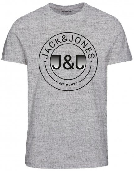 Jack & Jones JJMILAS T-Shirt Grey - T-krekli - T-krekli - 2XL-14XL