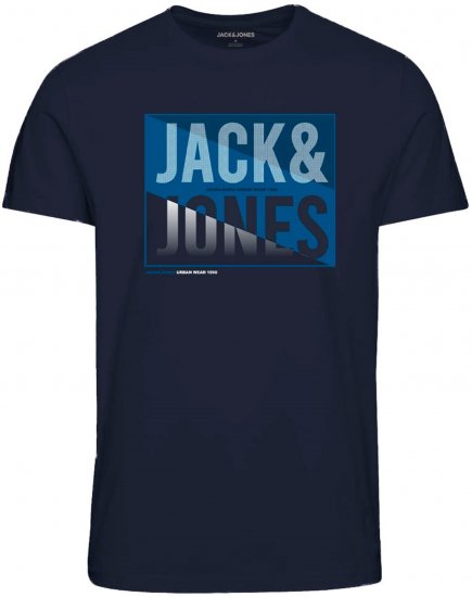 Jack & Jones JJSCOTT TEE Navy - T-krekli - T-krekli - 2XL-14XL