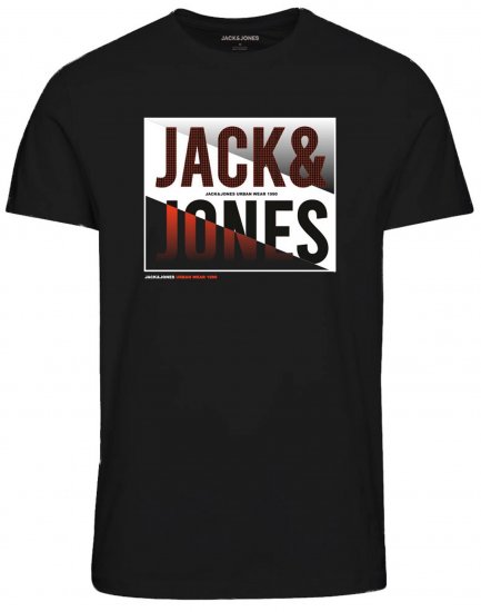 Jack & Jones JJSCOTT TEE Black - T-krekli - T-krekli - 2XL-14XL