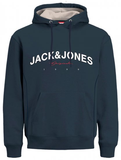 Jack & Jones JORFRIDAY Hoodie Navy - Džemperi un džemperi ar kapuci - Džemperi - 2XL-14XL
