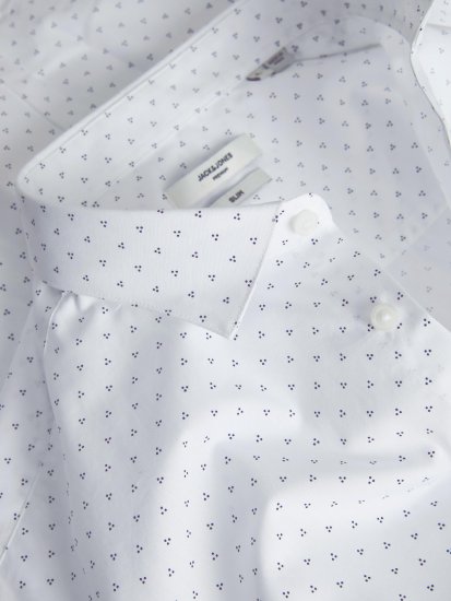 Jack & Jones JPRBLACARDIFF Print Shirt LS White - Krekli - Krekli - 2XL-8XL