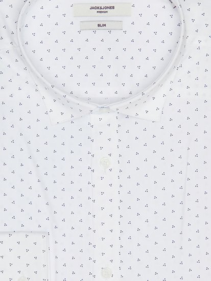 Jack & Jones JPRBLACARDIFF Print Shirt LS White - Krekli - Krekli - 2XL-8XL