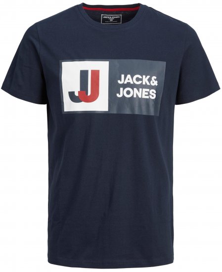 Jack & Jones JCOLOGAN TEE Navy - T-krekli - T-krekli - 2XL-14XL