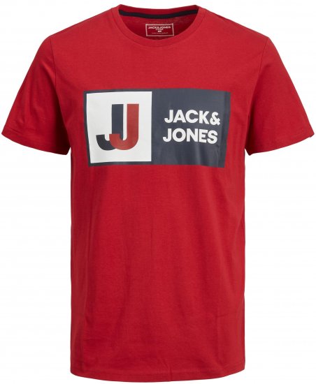 Jack & Jones JCOLOGAN TEE Red - T-krekli - T-krekli - 2XL-14XL